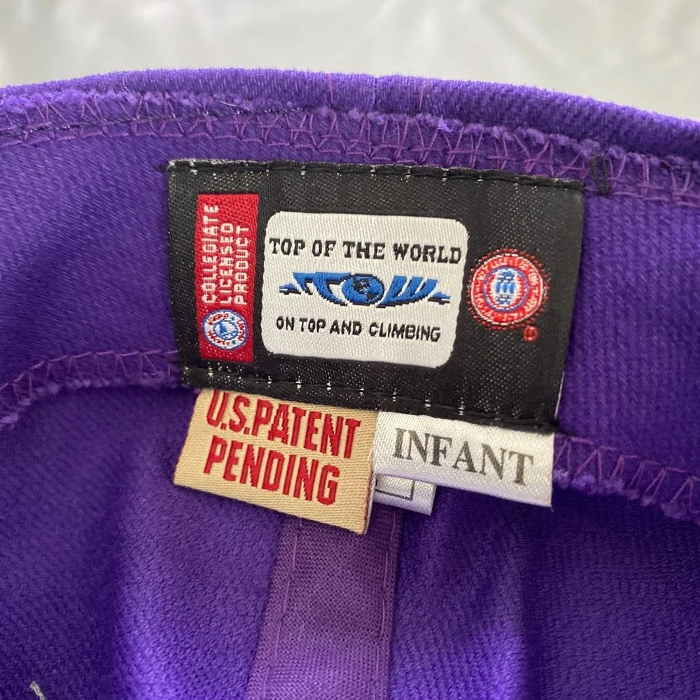 K-STATE infant/toddler hats. Lot of 2. Purple w/White‎ embroidered logo